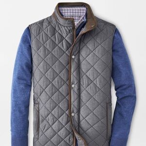 Peter Millar Charcoal Quilted Vest